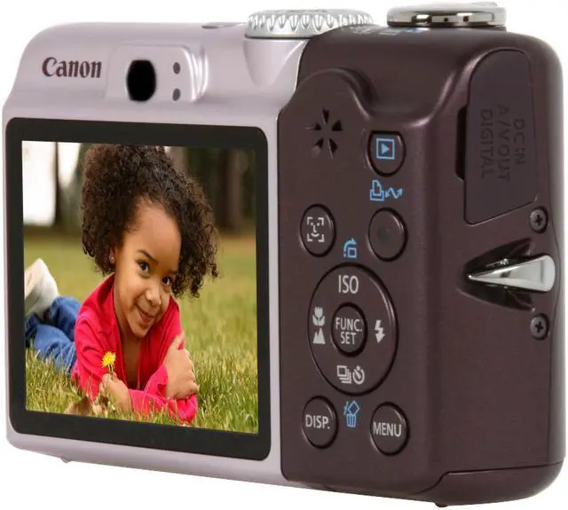 Alt view image 5 of 14 - Canon PowerShot A1000 IS Purple 10.0 MP 4X Optical Zoom Digital Camera