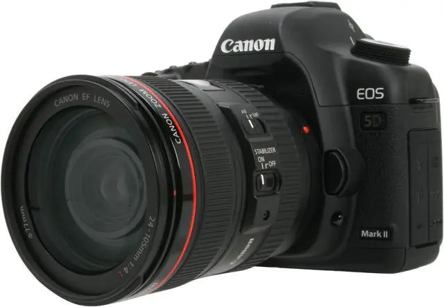 Main image of Canon EOS 5D Mark II Black 21.1 MP Digital SLR Camera w/EF 24-105mm f/4L IS USM Lens