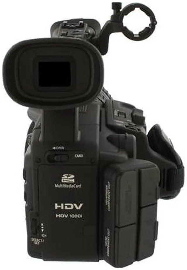 Alt view image 4 of 15 - Canon  XH A1S  Black 1/3" 3CCD  2.8" 207K Professional HDV Camcorder w/ Canon 20x HD Lens with Professional L Series Fluorite