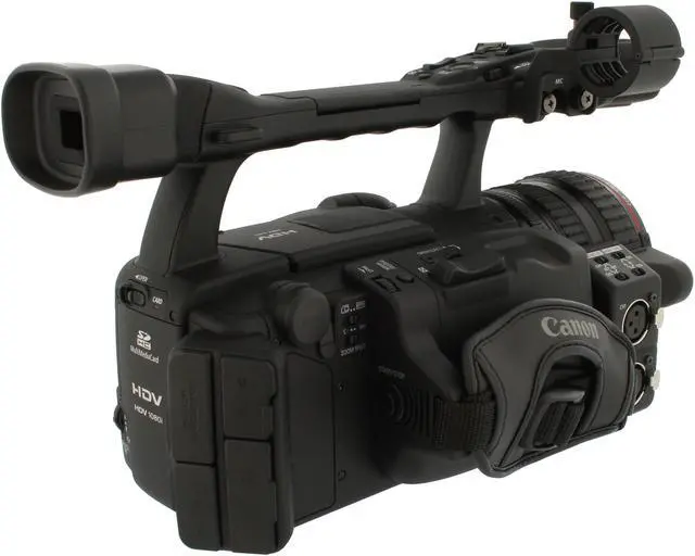 Alt view image 5 of 15 - Canon  XH A1S  Black 1/3" 3CCD  2.8" 207K Professional HDV Camcorder w/ Canon 20x HD Lens with Professional L Series Fluorite