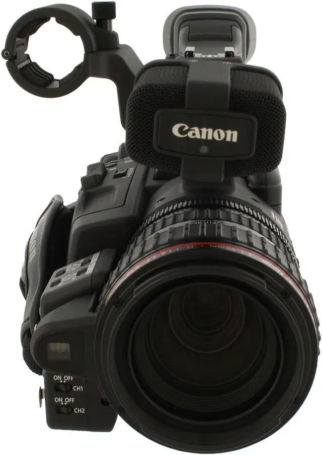 Alt view image 8 of 15 - Canon  XH A1S  Black 1/3" 3CCD  2.8" 207K Professional HDV Camcorder w/ Canon 20x HD Lens with Professional L Series Fluorite
