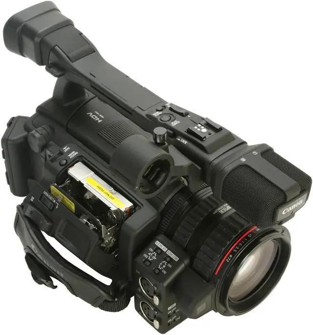 Alt view image 12 of 15 - Canon  XH A1S  Black 1/3" 3CCD  2.8" 207K Professional HDV Camcorder w/ Canon 20x HD Lens with Professional L Series Fluorite