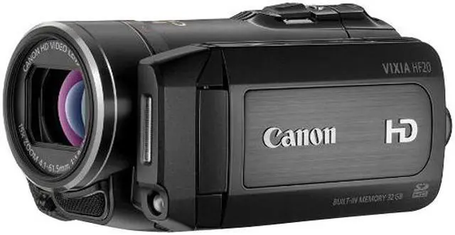 Main image of Canon VIXIA HF20 Black 1/4" CMOS 3.31 MP 2.7" 211K 15X Optical Zoom Full HD Dual Flash Memory Camcorder