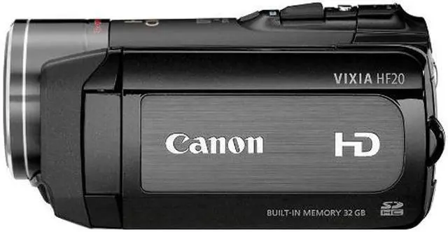 Alt view image 5 of 5 - Canon VIXIA HF20 Black 1/4" CMOS 3.31 MP 2.7" 211K 15X Optical Zoom Full HD Dual Flash Memory Camcorder