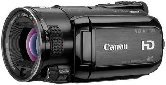 Alt view image 3 of 6 - Canon VIXIA HF S10 Black 1/2.6" CMOS 8.02MP 2.7" 211K 10X Optical Zoom Full HD Dual Flash Memory Camcorder