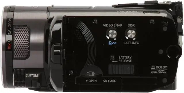 Alt view image 2 of 14 - Canon VIXIA HF S100 Black 1/2.6" CMOS 8.59MP 2.7" 211K 10X Optical Zoom Full HD Flash Memory Camcorder