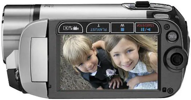 Alt view image 5 of 19 - Canon FS200 Misty Silver 1/6" CCD 2.7" 123K 37X Optical Zoom Flash Memory Camcorder