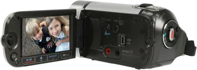 Alt view image 9 of 19 - Canon FS200 Misty Silver 1/6" CCD 2.7" 123K 37X Optical Zoom Flash Memory Camcorder