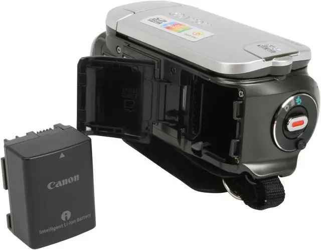 Alt view image 18 of 19 - Canon FS200 Misty Silver 1/6" CCD 2.7" 123K 37X Optical Zoom Flash Memory Camcorder