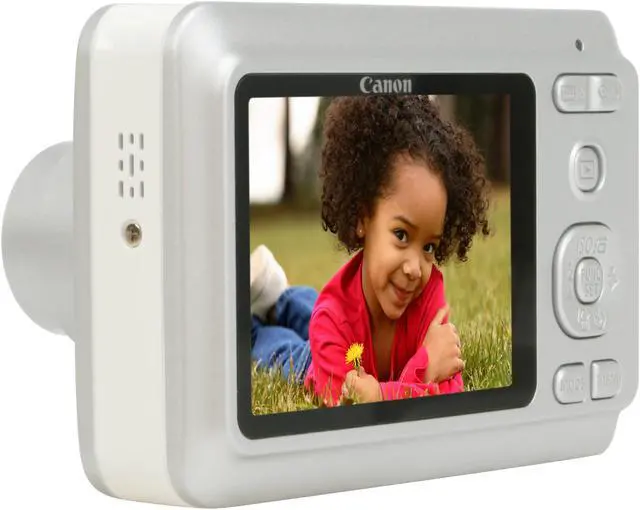 Alt view image 3 of 12 - Canon PowerShot A480 Silver 10.0 MP 3.3X Optical Zoom Digital Camera