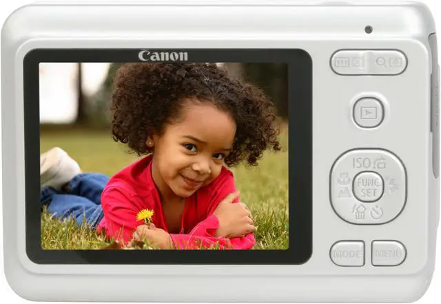 Alt view image 4 of 12 - Canon PowerShot A480 Silver 10.0 MP 3.3X Optical Zoom Digital Camera