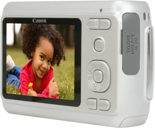 Alt view image 5 of 12 - Canon PowerShot A480 Silver 10.0 MP 3.3X Optical Zoom Digital Camera