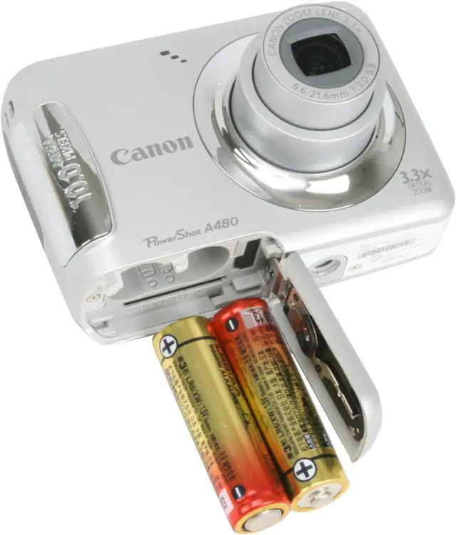 Alt view image 11 of 12 - Canon PowerShot A480 Silver 10.0 MP 3.3X Optical Zoom Digital Camera