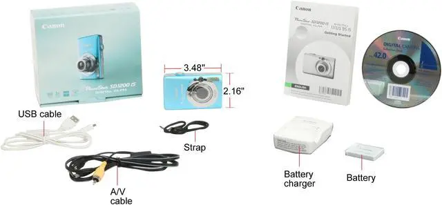 Alt view image 12 of 12 - Canon PowerShot SD1200 IS Blue 10.0 MP 3X Optical Zoom Digital Camera