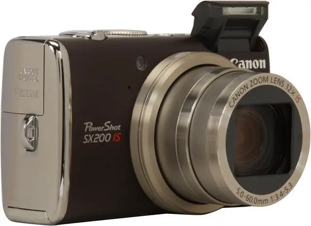 Alt view image 7 of 11 - Canon PowerShot SX200 IS Black 12.1 MP 12X Optical Zoom 28mm Wide Angle Digital Camera