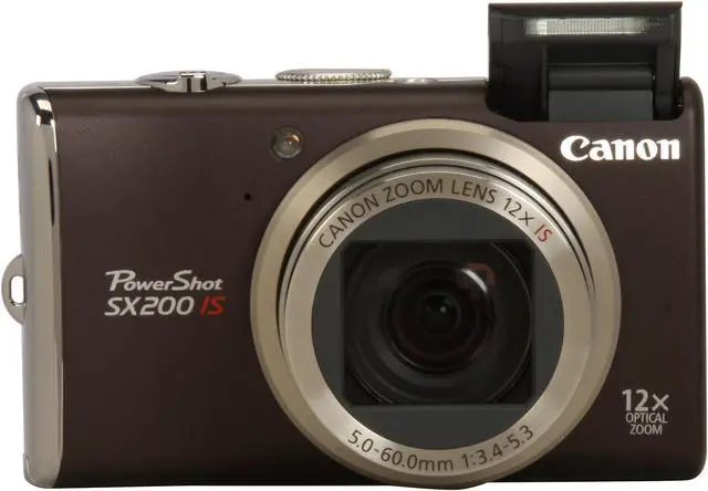 Alt view image 8 of 11 - Canon PowerShot SX200 IS Black 12.1 MP 12X Optical Zoom 28mm Wide Angle Digital Camera
