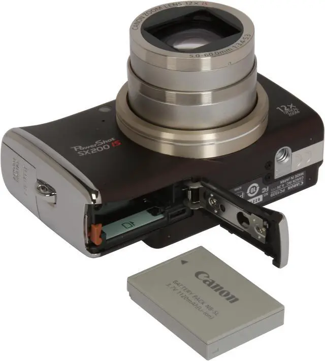 Alt view image 10 of 11 - Canon PowerShot SX200 IS Black 12.1 MP 12X Optical Zoom 28mm Wide Angle Digital Camera