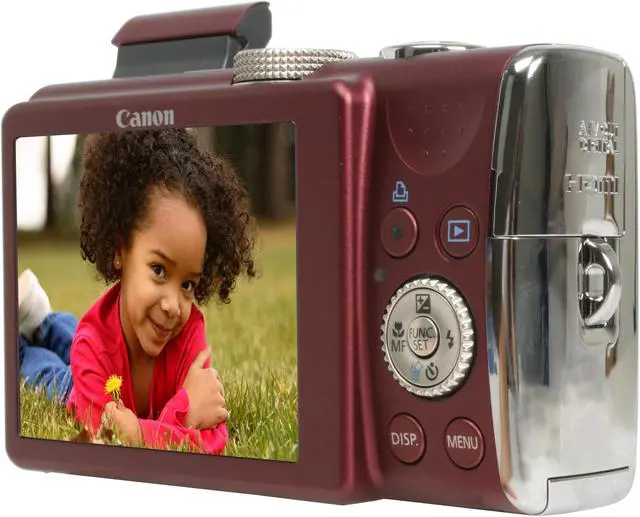 Alt view image 5 of 12 - Canon PowerShot SX200 IS Red 12.1 MP 12X Optical Zoom 28mm Wide Angle Digital Camera