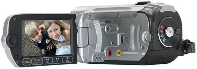 Alt view image 3 of 10 - Canon FS10 Silver 1/6" CCD 2.7" 123K 37X Optical Zoom Internal 8GB Dual Flash Memory Camcorder