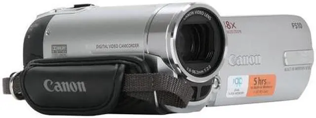 Alt view image 7 of 10 - Canon FS10 Silver 1/6" CCD 2.7" 123K 37X Optical Zoom Internal 8GB Dual Flash Memory Camcorder