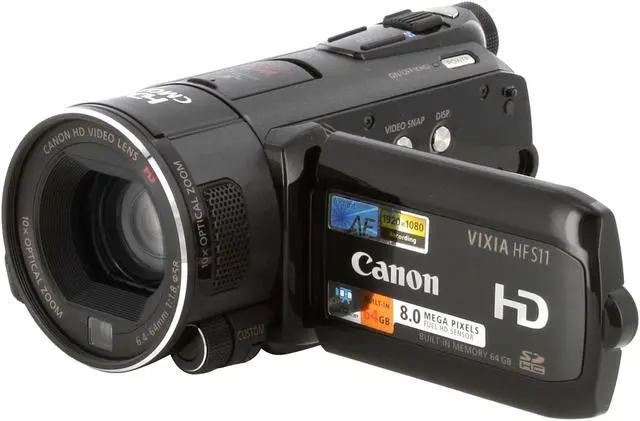 Main image of Canon VIXIA HF S11 Black 1/2.6" CMOS 2.7" 211K LCD 10X Optical Zoom 64GB Internal Flash Drive Full HD Dual Flash Memory Camcorder