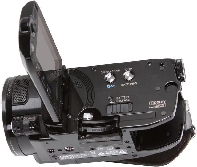 Alt view image 12 of 13 - Canon VIXIA HF S11 Black 1/2.6" CMOS 2.7" 211K LCD 10X Optical Zoom 64GB Internal Flash Drive Full HD Dual Flash Memory Camcorder