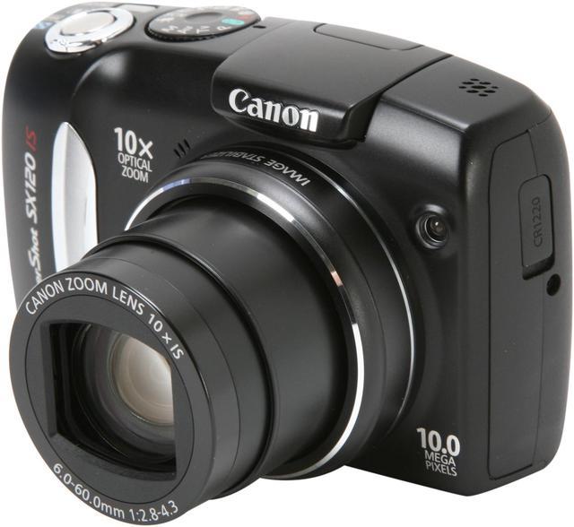 Canon PowerShot SX120 IS Black 10.0 MP 10X Optical Zoom Digital Camera