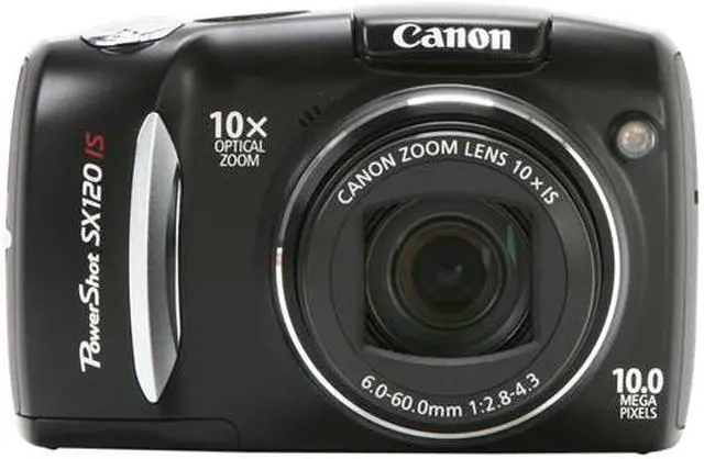 Alt view image 2 of 9 - Canon PowerShot SX120 IS Black 10.0 MP 10X Optical Zoom Digital Camera