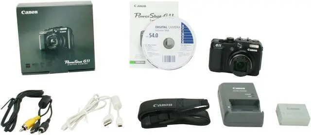 Alt view image 9 of 9 - Canon PowerShot G11 Black 10.0 MP 5X Optical Zoom 28mm Wide Angle Digital Camera