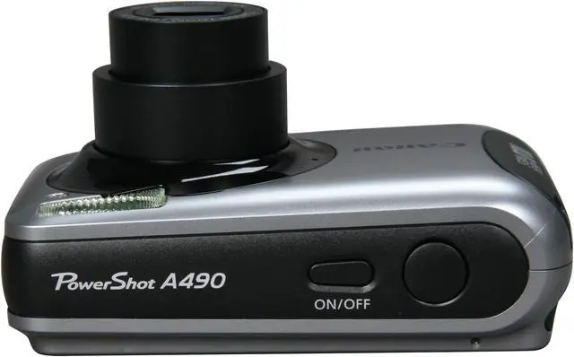 Alt view image 6 of 8 - Canon PowerShot A490 Silver 10.0 MP 3.3X Optical Zoom Digital Camera
