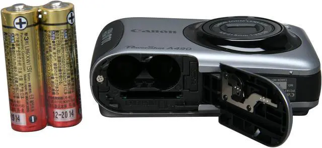 Alt view image 7 of 8 - Canon PowerShot A490 Silver 10.0 MP 3.3X Optical Zoom Digital Camera