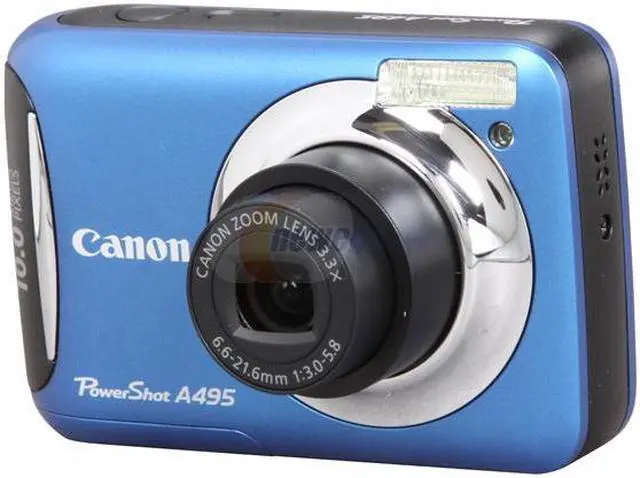 Main image of Canon PowerShot A495 Blue 10.0 MP 3.3X Optical Zoom Digital Camera