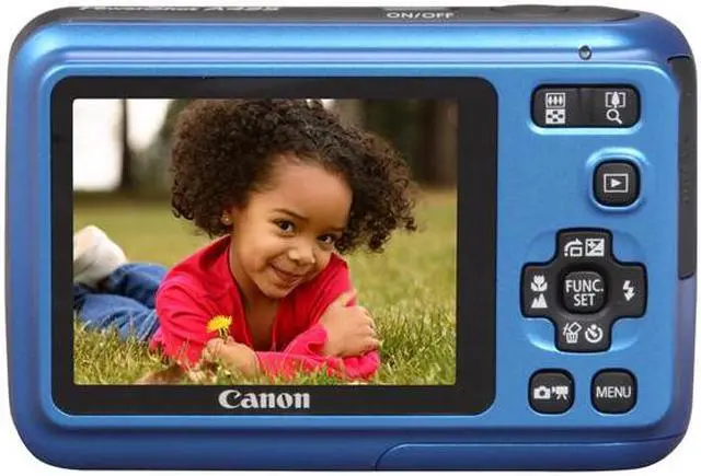 Alt view image 4 of 8 - Canon PowerShot A495 Blue 10.0 MP 3.3X Optical Zoom Digital Camera