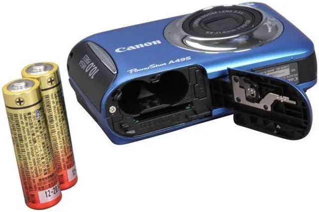 Alt view image 7 of 8 - Canon PowerShot A495 Blue 10.0 MP 3.3X Optical Zoom Digital Camera