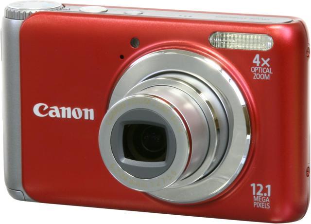 Canon PowerShot A3100 IS Red 12.1 MP Digital Camera - Newegg.com