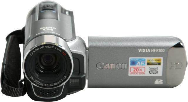 Alt view image 2 of 8 - Canon  VIXIA HF R100  1/5.5" CMOS 2.7" 112K  LCD 20X  Optical Zoom HD Flash Memory Camcorder