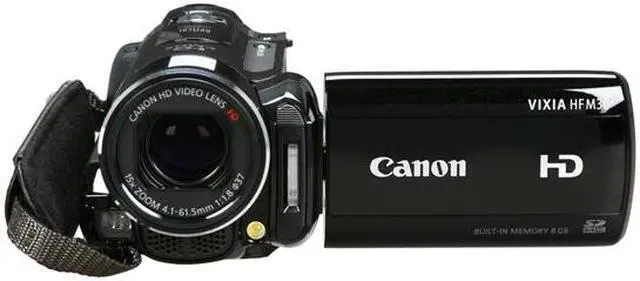 Alt view image 2 of 9 - Canon VIXIA HF M30 HD 1/4" CMOS 2.7" 211K Touch LCD 15X Optical Zoom 8GB Dual Flash Memory Camcorder