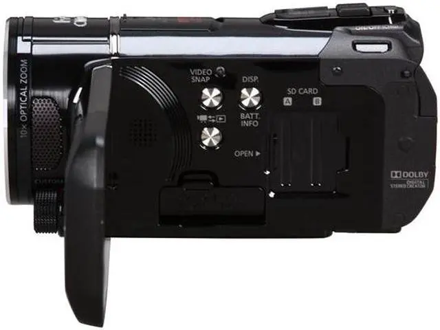 Alt view image 5 of 10 - Canon  VIXIA HF S20  1/2.6" CMOS 3.5" 922K Touch  LCD 10X  Optical Zoom 32GB HD Dual Flash Memory Camcorder