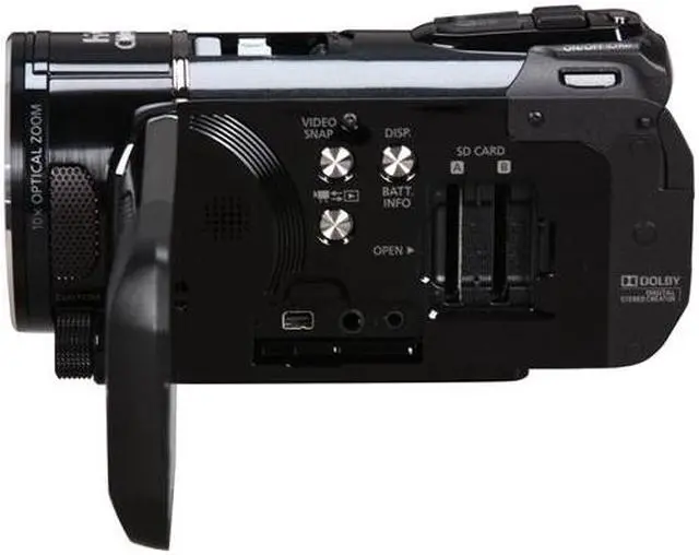 Alt view image 9 of 10 - Canon  VIXIA HF S20  1/2.6" CMOS 3.5" 922K Touch  LCD 10X  Optical Zoom 32GB HD Dual Flash Memory Camcorder