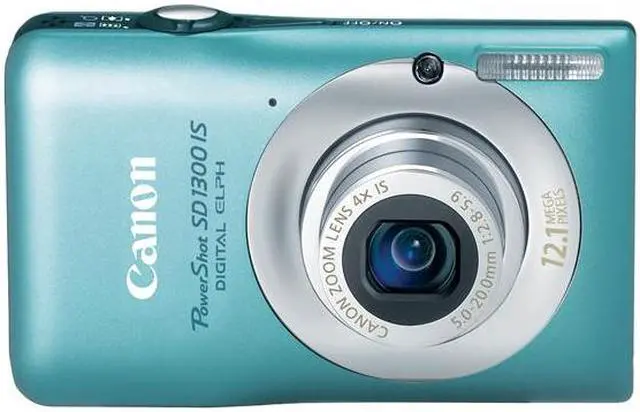 Main image of Canon PowerShot SD1300 IS Green 12.1 MP 4X Optical Zoom 28mm Wide Angle Digital Camera