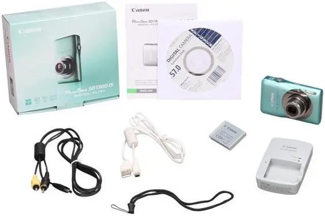 Alt view image 9 of 9 - Canon PowerShot SD1300 IS Green 12.1 MP 4X Optical Zoom 28mm Wide Angle Digital Camera
