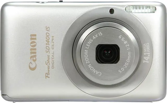 Alt view image 2 of 7 - Canon PowerShot SD1400 IS Silver 14.1 MP 4X Optical Zoom 28mm Wide Angle Digital Camera