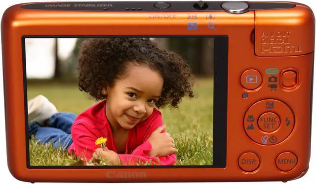 Alt view image 4 of 8 - Canon PowerShot SD1400 IS Orange 14.1 MP 4X Optical Zoom 28mm Wide Angle Digital Camera