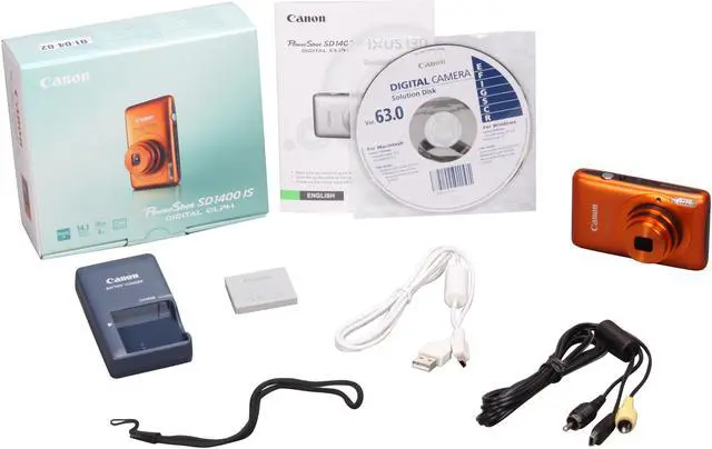 Alt view image 8 of 8 - Canon PowerShot SD1400 IS Orange 14.1 MP 4X Optical Zoom 28mm Wide Angle Digital Camera