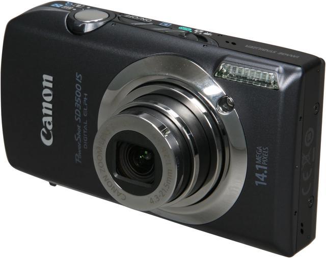 Canon Powershot Sd3500 Is Black 14.1 Mp 5X Optical Zoom 24Mm Wide Angle  Digital Camera Point & Shoot Cameras - Newegg.Com