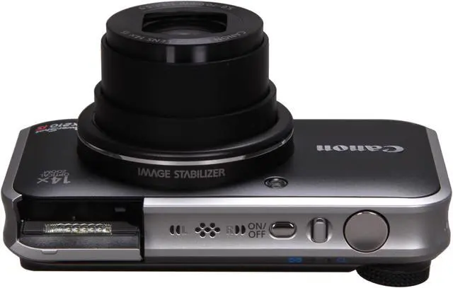 Alt view image 6 of 8 - Canon PowerShot SX210 IS Black 14.1 MP 14X Optical Zoom 28mm Wide Angle Digital Camera