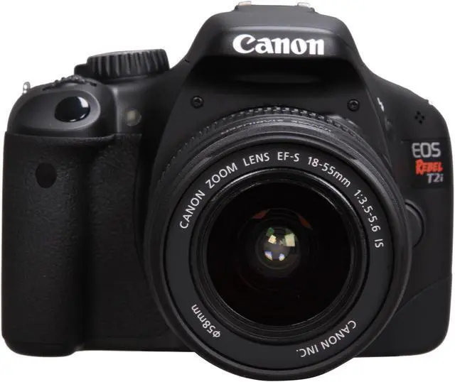 Alt view image 2 of 6 - Canon EOS Rebel T2i Black 18.0 MP Digital SLR Camera - Body Only