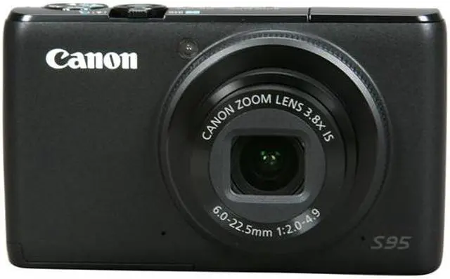 Alt view image 2 of 9 - Canon PowerShot S95 Black 10.0 MP 3.0" 461k LCD 3.8X Optical Zoom 28mm Wide Angle Digital Camera