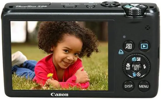 Alt view image 4 of 9 - Canon PowerShot S95 Black 10.0 MP 3.0" 461k LCD 3.8X Optical Zoom 28mm Wide Angle Digital Camera
