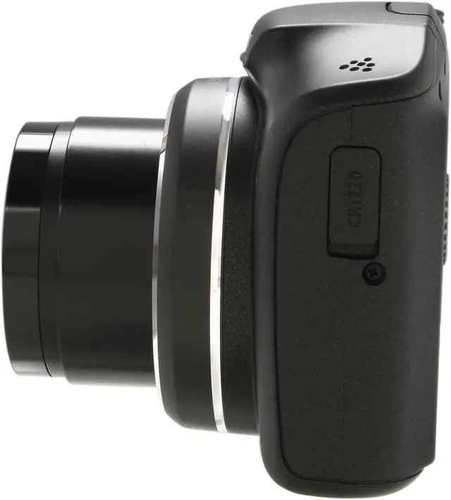 Alt view image 5 of 8 - Canon SX130 IS Black 12.1 MP 12X Optical Zoom 28mm Wide Angle Digital Camera